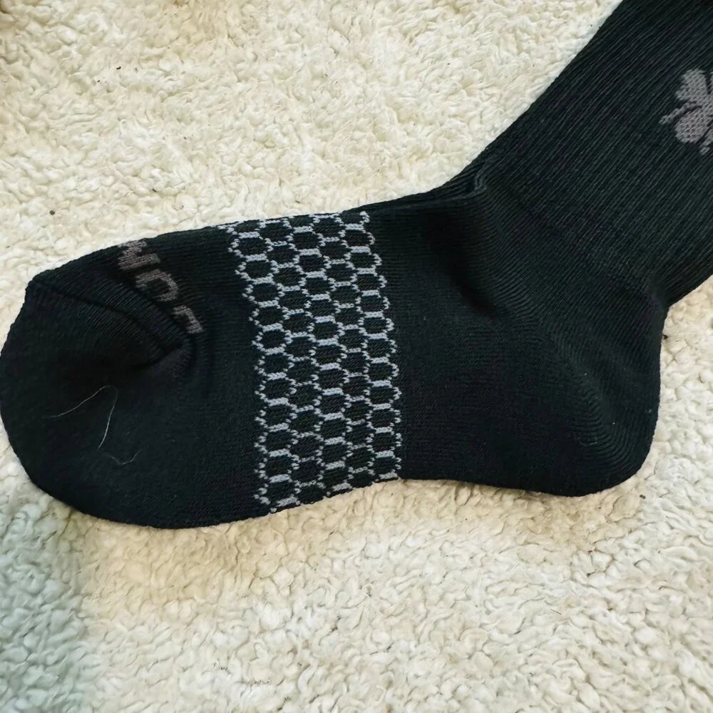 Bombas calf socks size small black honeycomb arch support stay up 3 pack‎ new